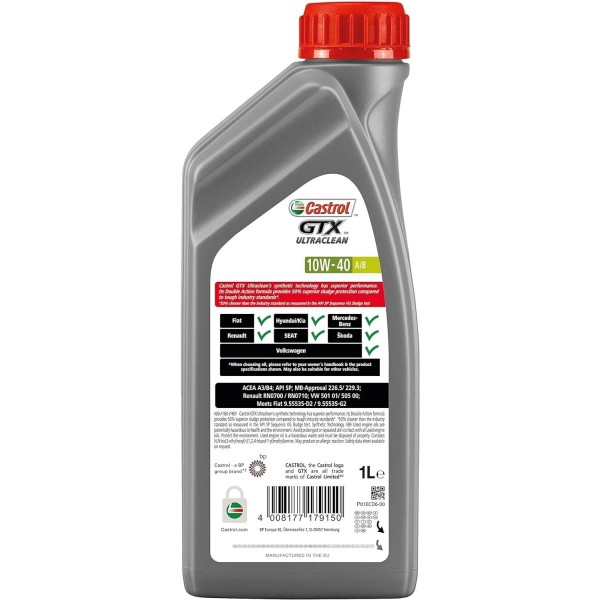 CASTROL  GTX ULTRACLEAN 10W40 - Image 2